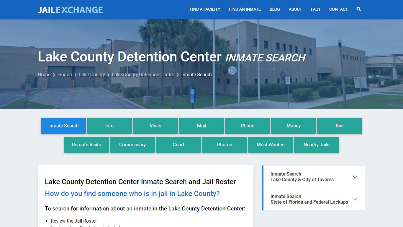 Lake County Detention Center Inmate Search - Jail Exchange