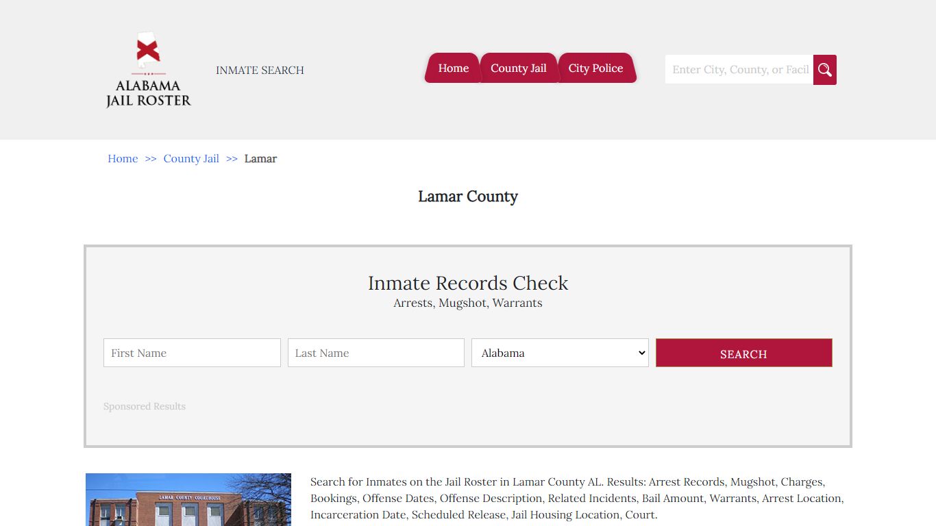 Lamar County | Alabama Jail Inmate Search