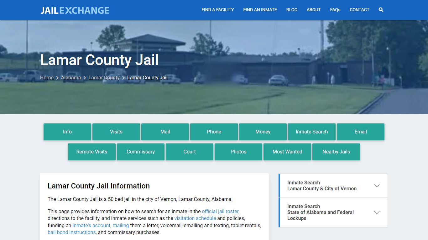 Lamar County Jail, AL Inmate Search, Information
