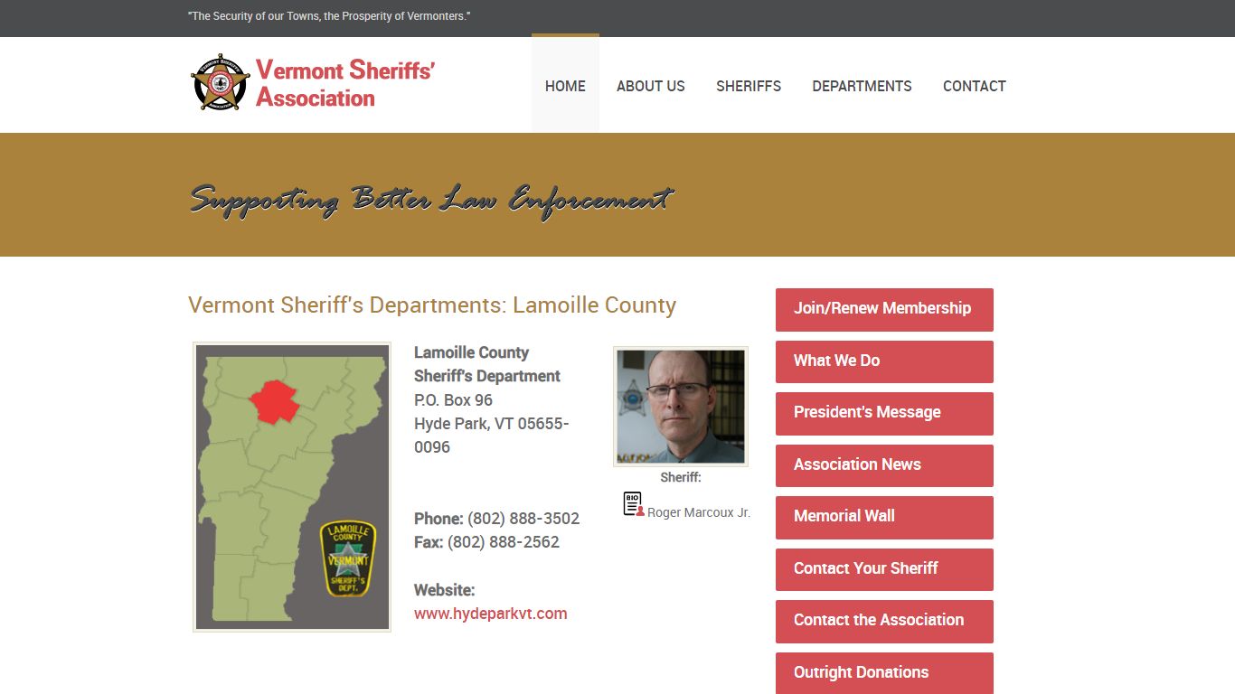 Vermont Sheriff's Departments: Lamoille County