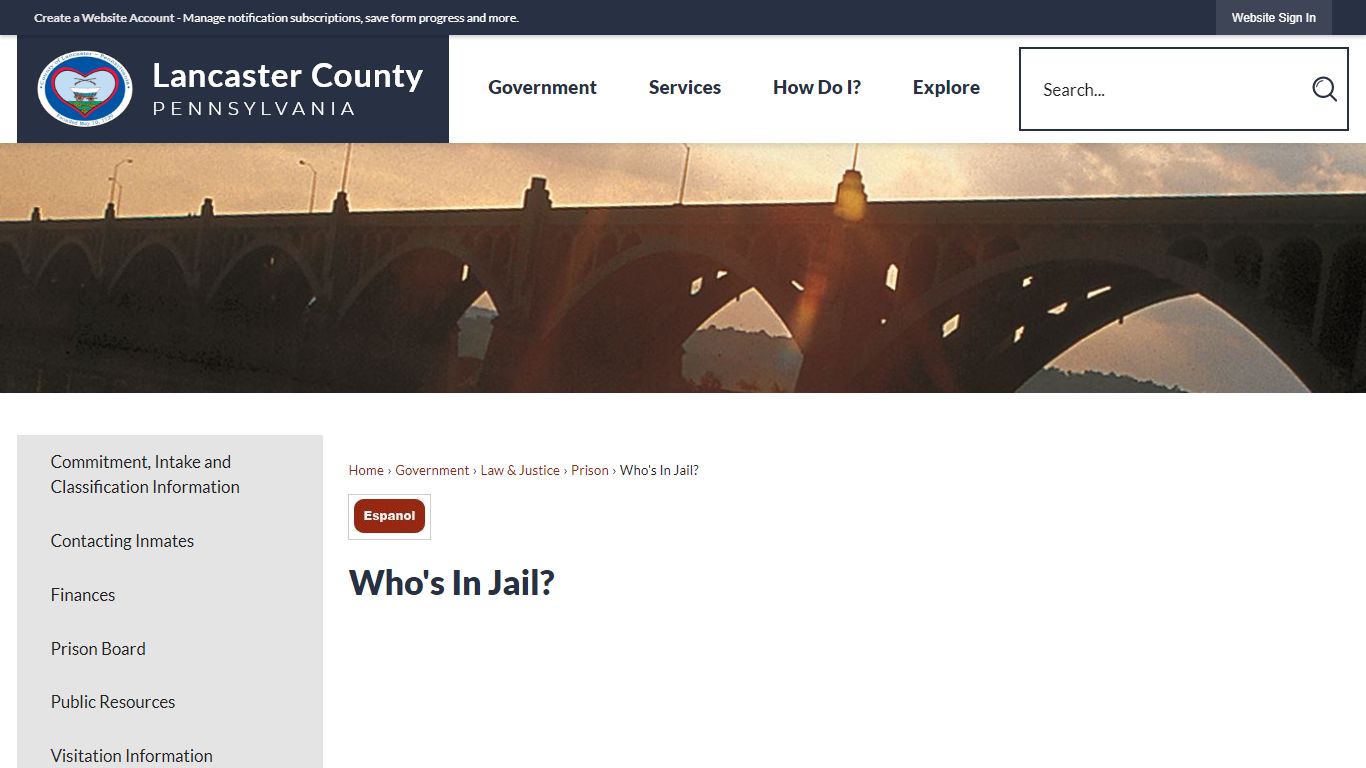 Who's In Jail? | Lancaster County, PA - Official Website