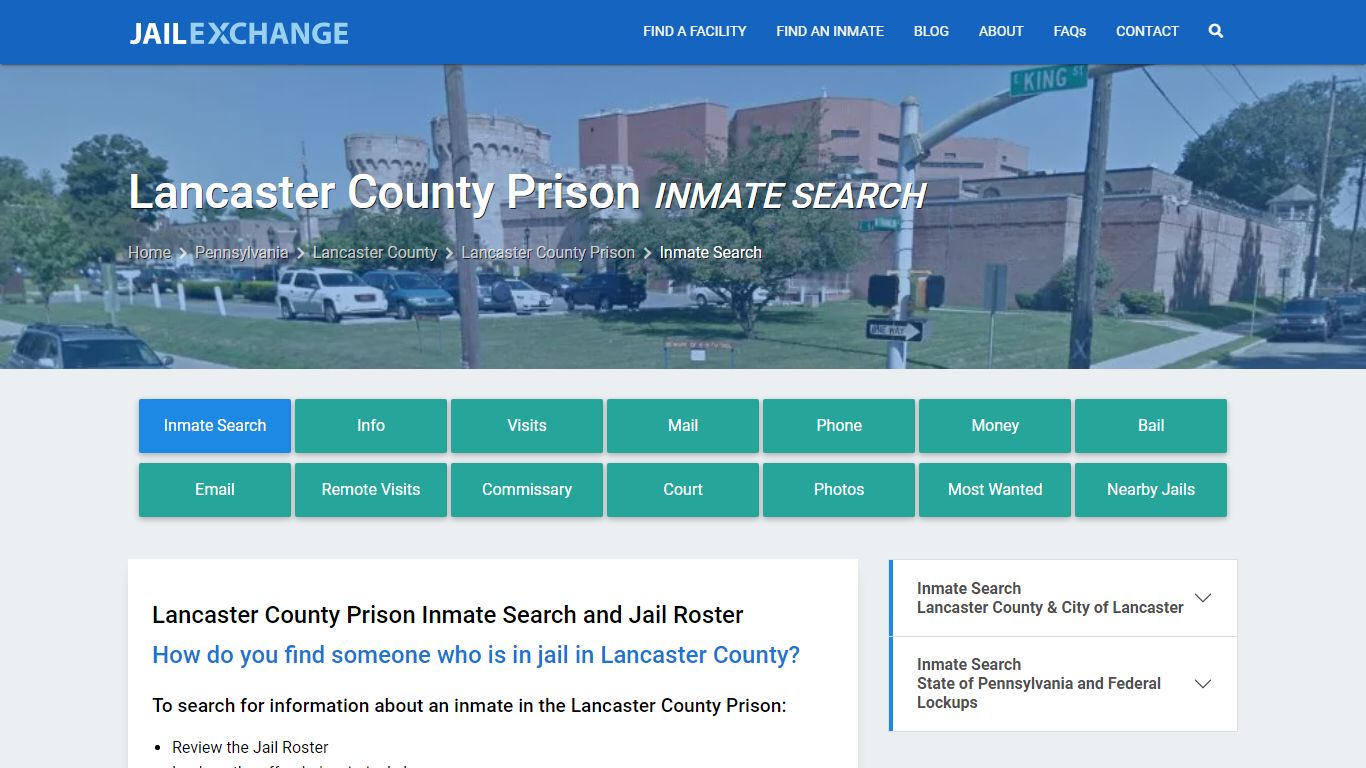 Lancaster County Prison Inmate Search - Jail Exchange