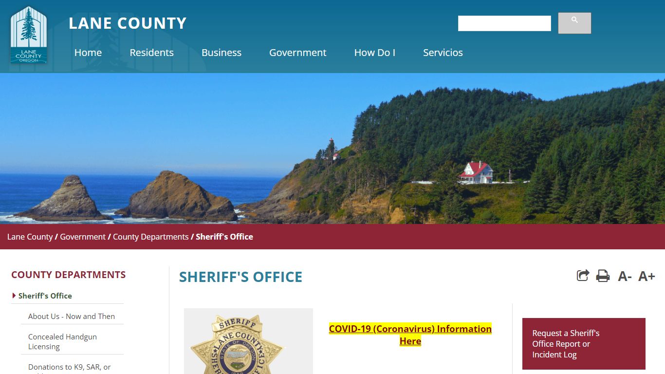 Sheriff's Office - Lane County