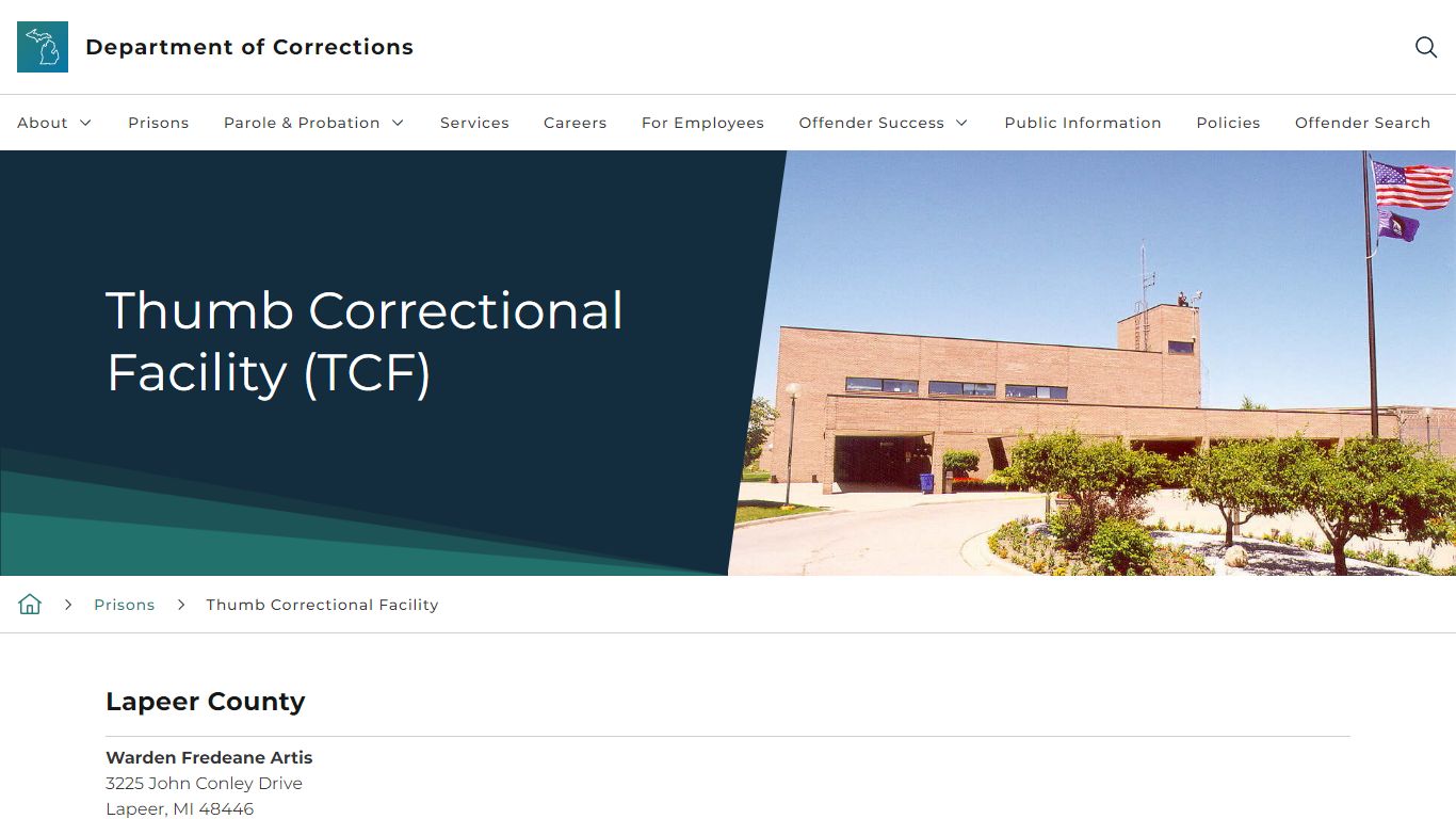 Thumb Correctional Facility (TCF) - State of Michigan
