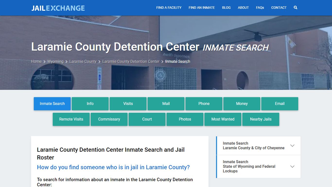 Laramie County Detention Center Inmate Search - Jail Exchange