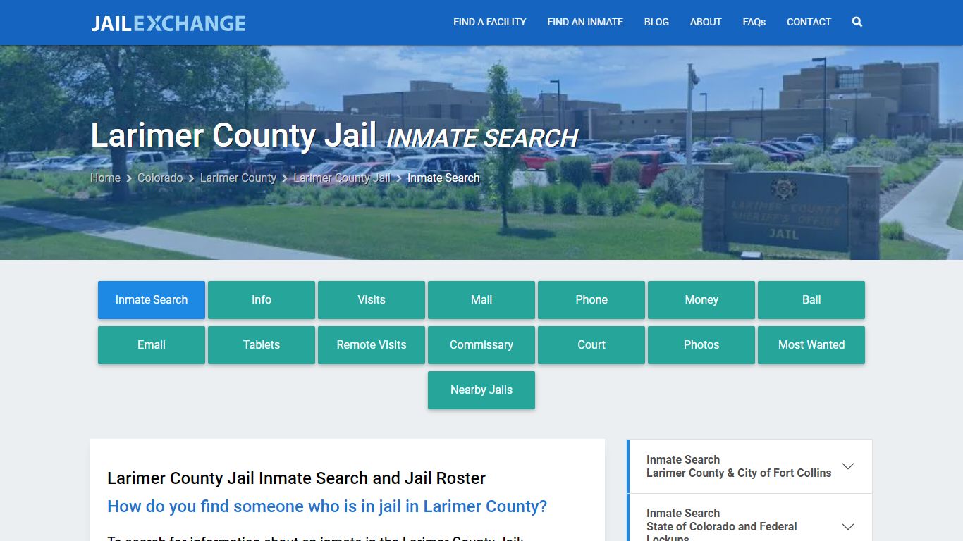 Inmate Search: Roster & Mugshots - Larimer County Jail, CO