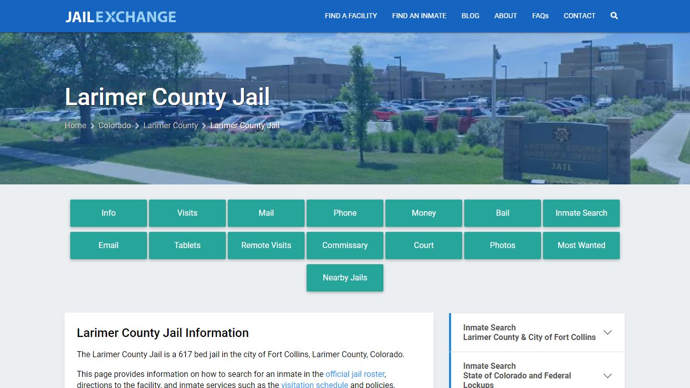 Larimer County Jail, CO Inmate Search, Information