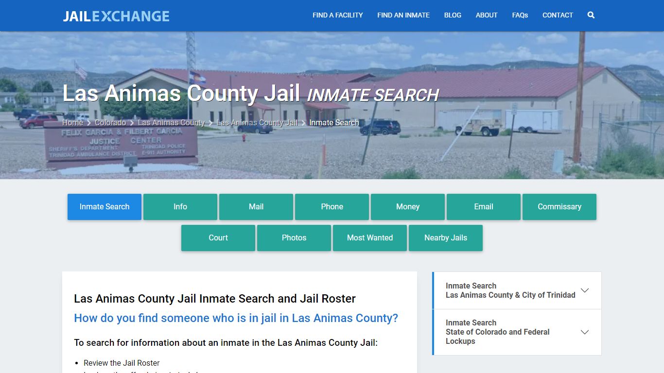 Las Animas County Jail Inmate Search - Jail Exchange