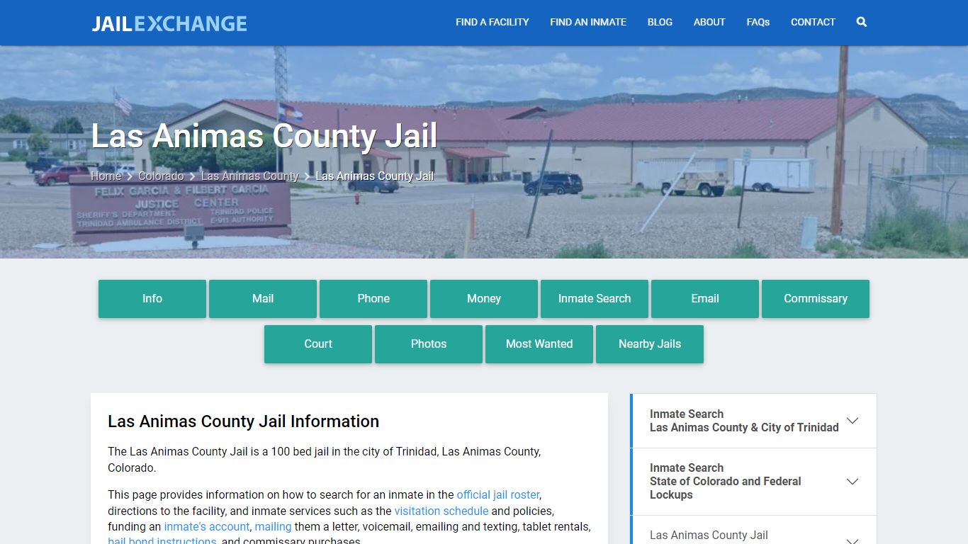 Las Animas County Jail, CO Inmate Search, Information