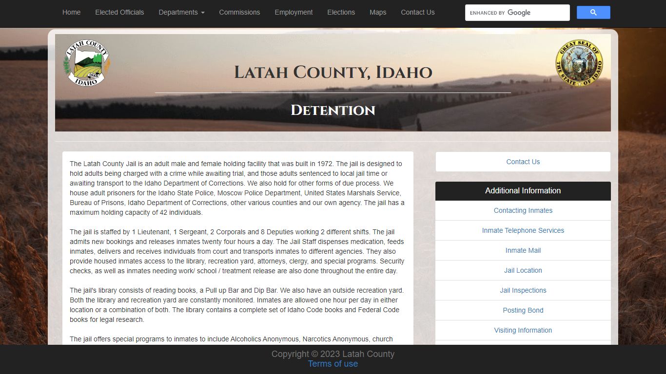 Detention - Latah County, Idaho