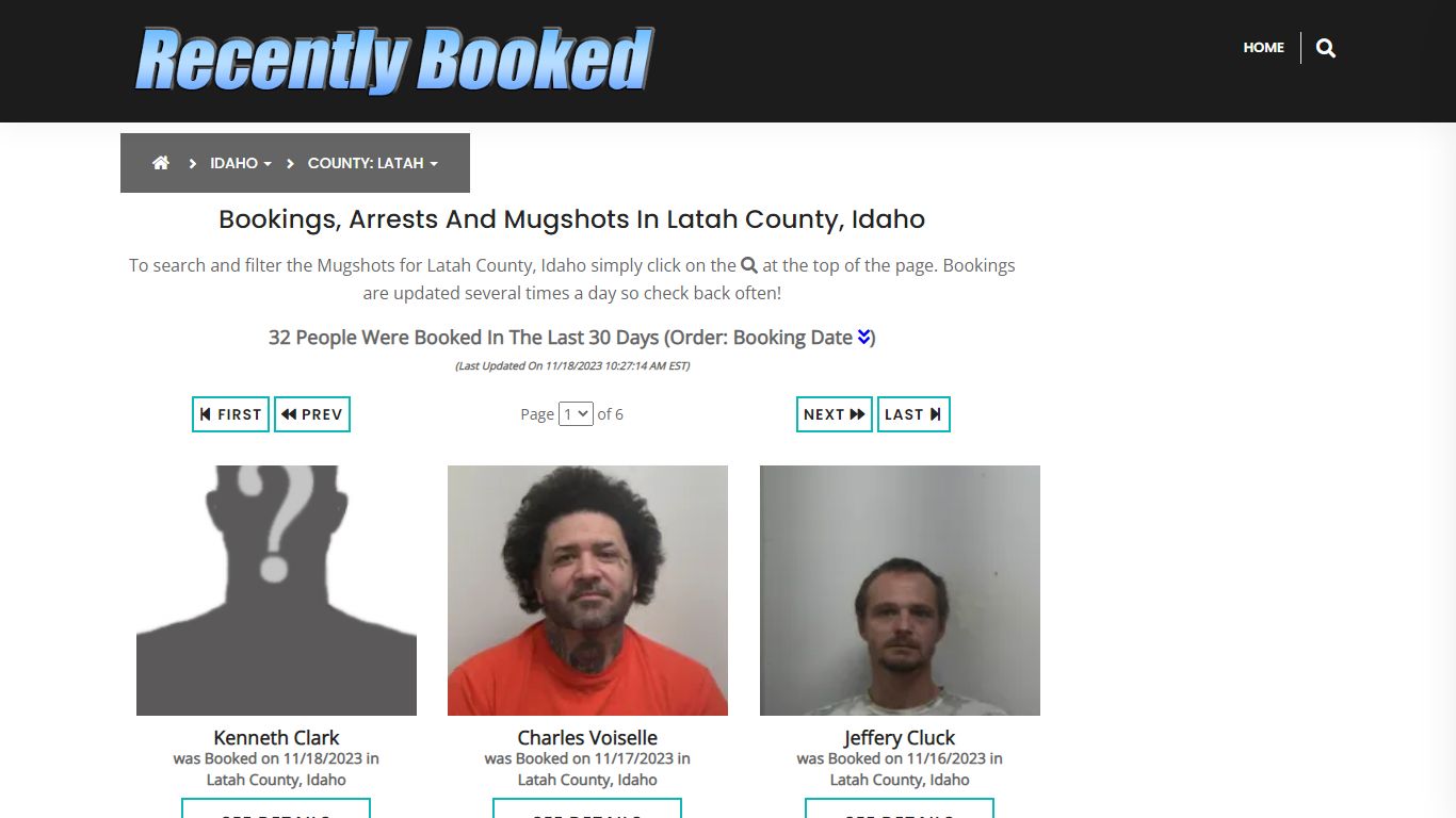 Recent bookings, Arrests, Mugshots in Latah County, Idaho - Recently Booked