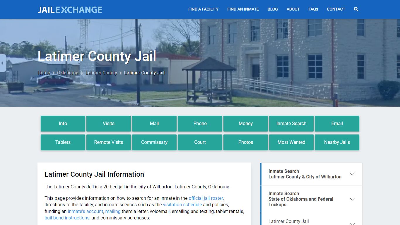Latimer County Jail, OK Inmate Search, Information
