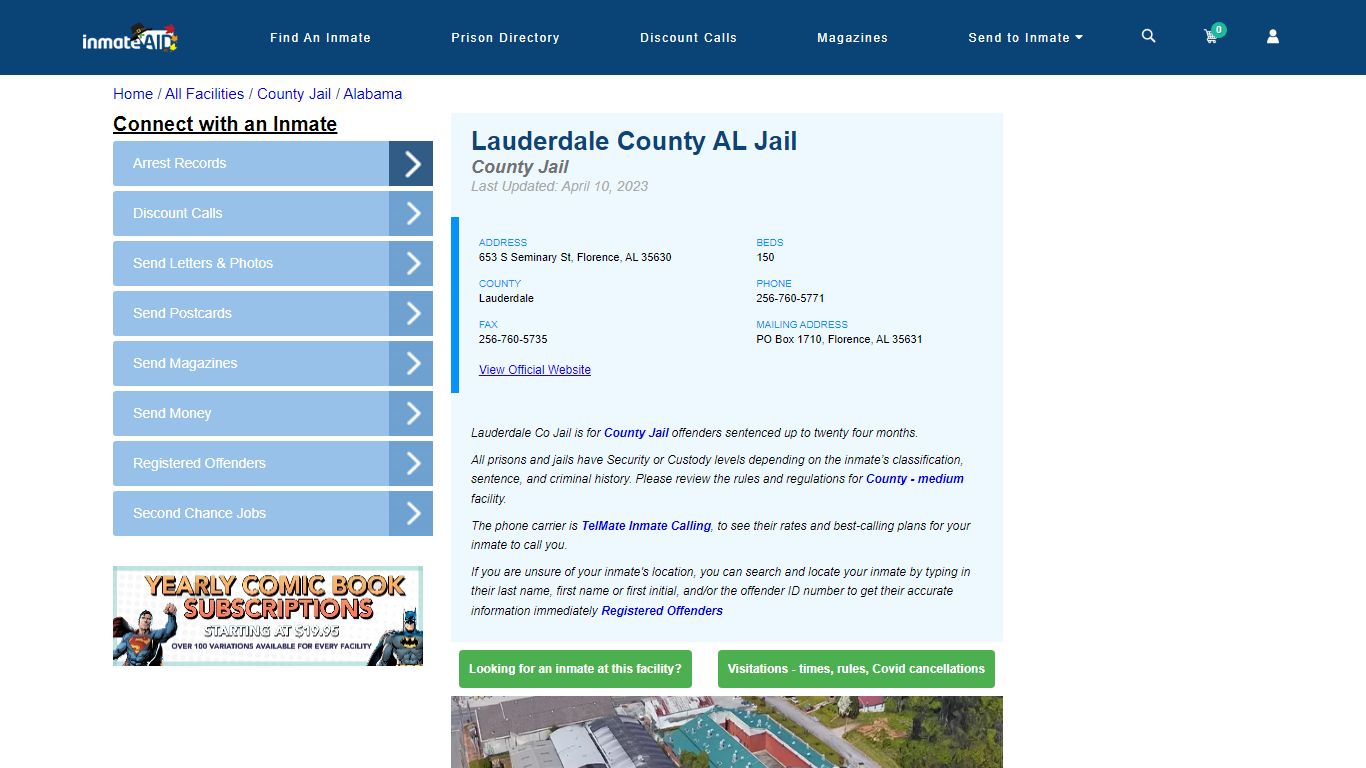 Lauderdale County AL Jail - Inmate Locator - Florence, AL