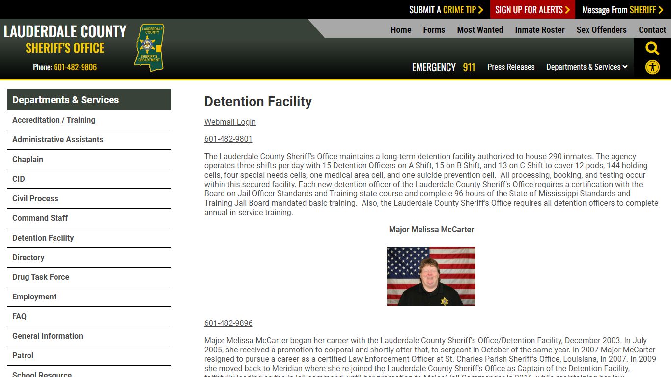 Detention Facility | Lauderdale County Sheriff