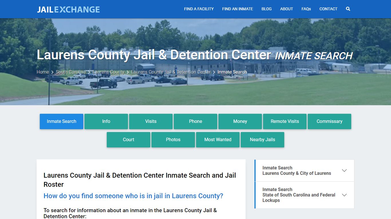 Laurens County Jail & Detention Center Inmate Search