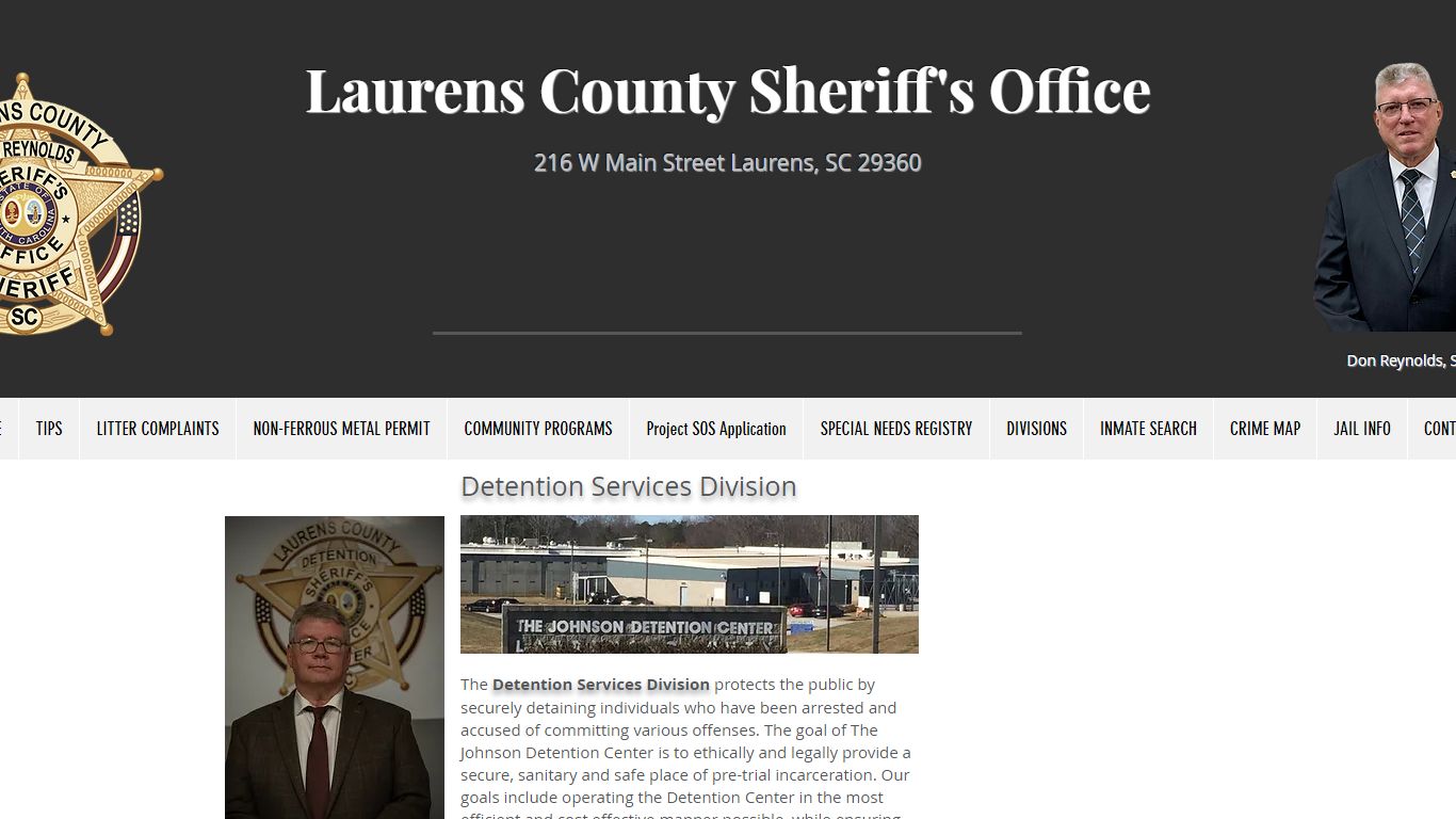 Detention Services Division | laurenscountysheriff