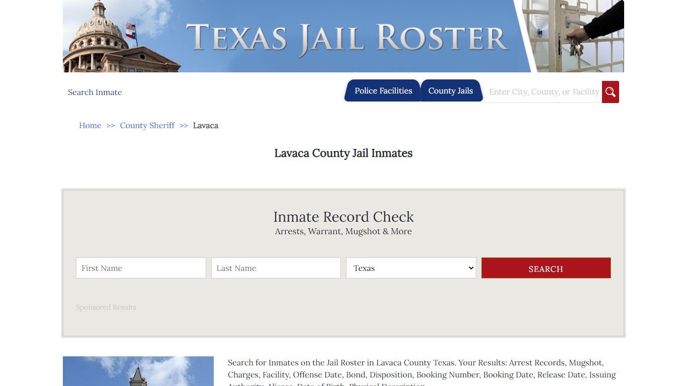 Lavaca County Jail Inmates | Jail Roster Search