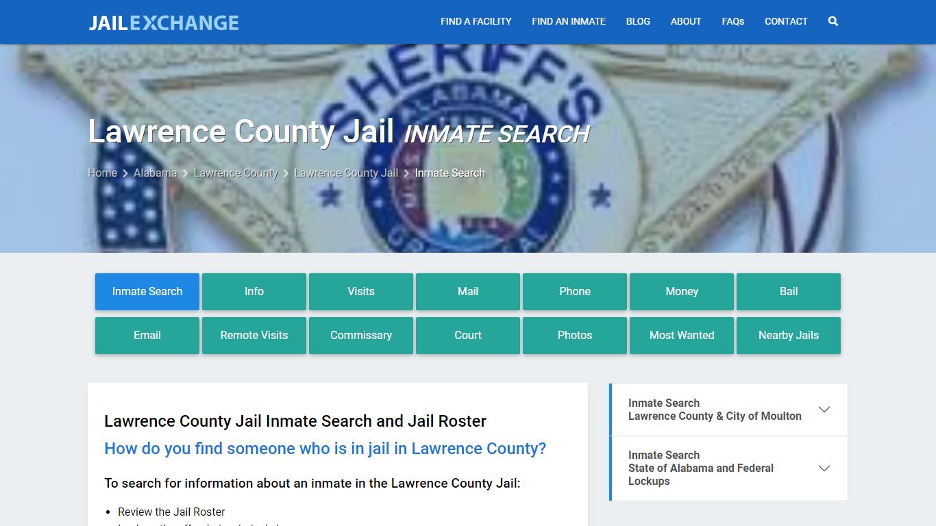 Inmate Search: Roster & Mugshots - Lawrence County Jail, AL
