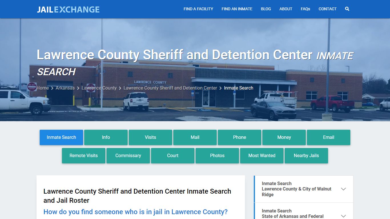 Lawrence County Sheriff and Detention Center Inmate Search - Jail Exchange