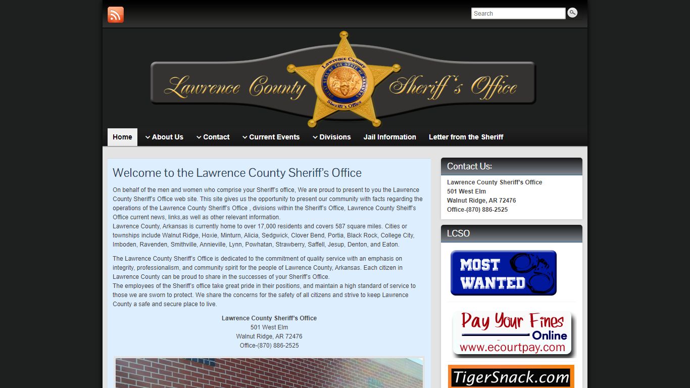 Lawrence County Sheriff » Lawrence County, Arkansas Sheriffs Office
