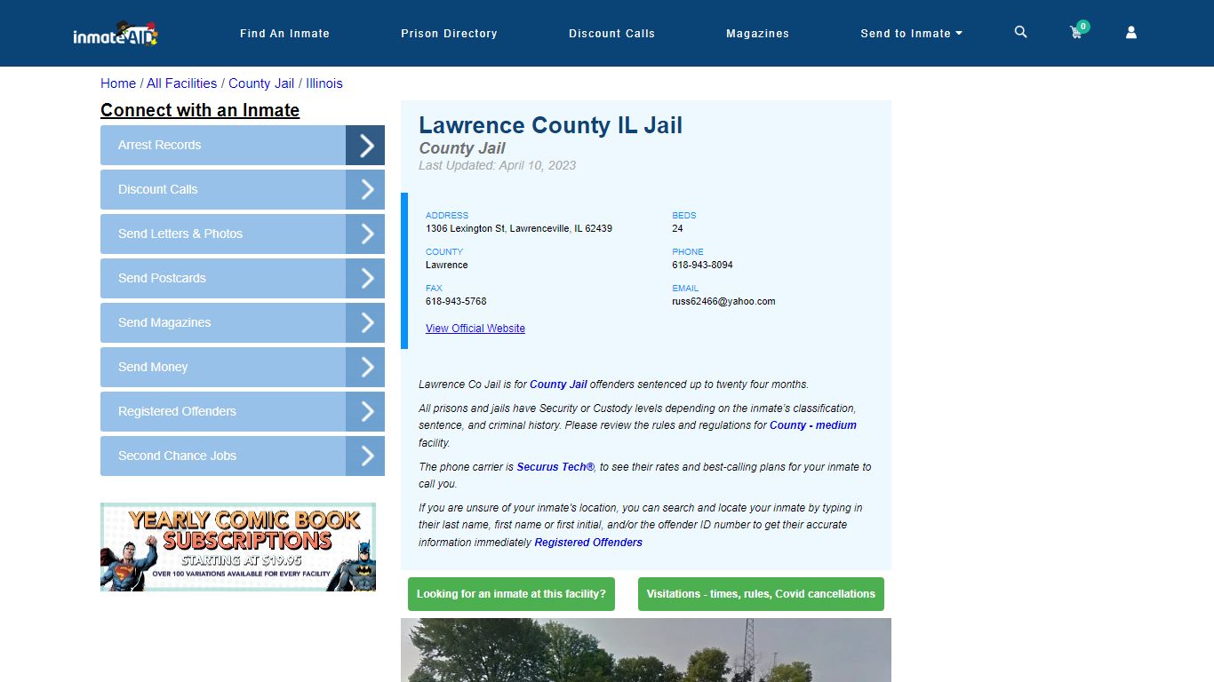 Lawrence County IL Jail - Inmate Locator - Lawrenceville, IL