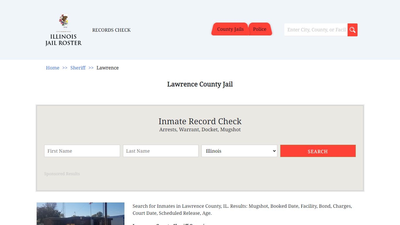 Lawrence County Jail | Jail Roster Search