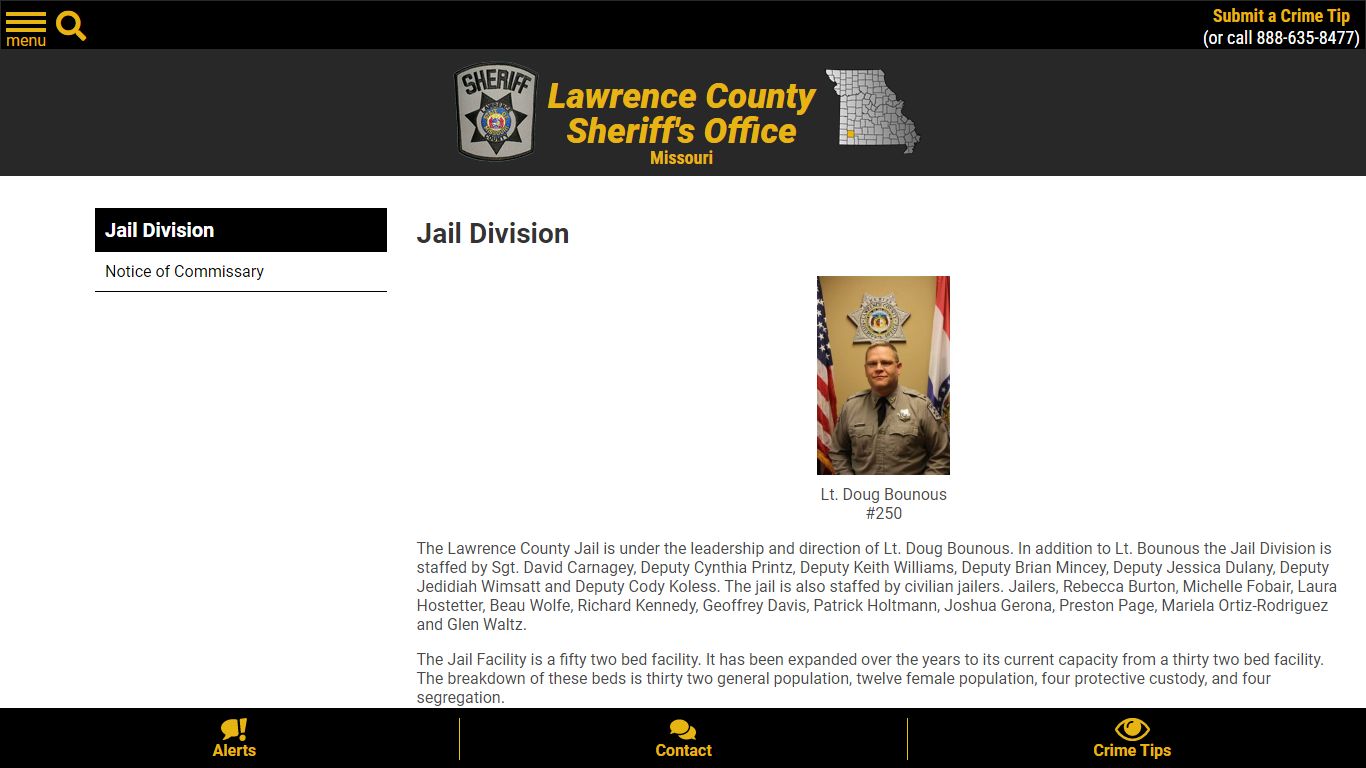 Jail Division | Lawrence County Sheriff MO