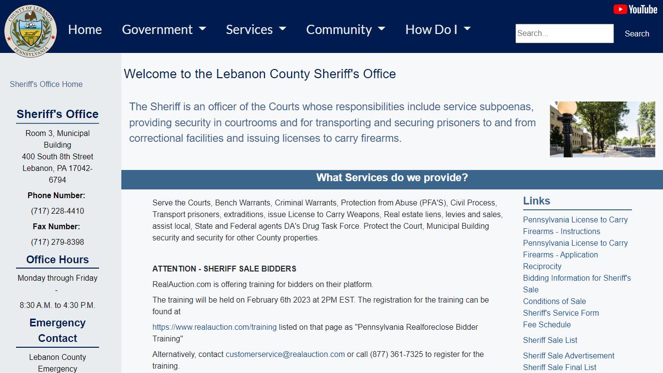 Lebanon County PA - Sheriff's Office
