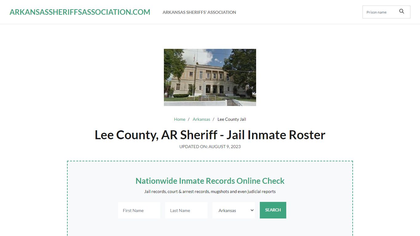 Lee County, AR Sheriff - Jail Inmate Roster