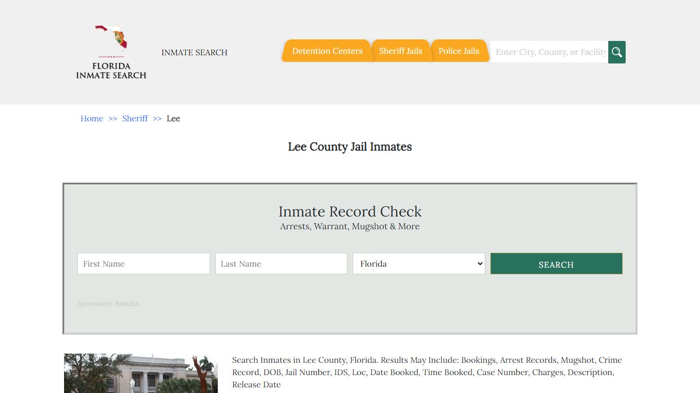 Lee County Jail Inmates | Florida Inmate Search