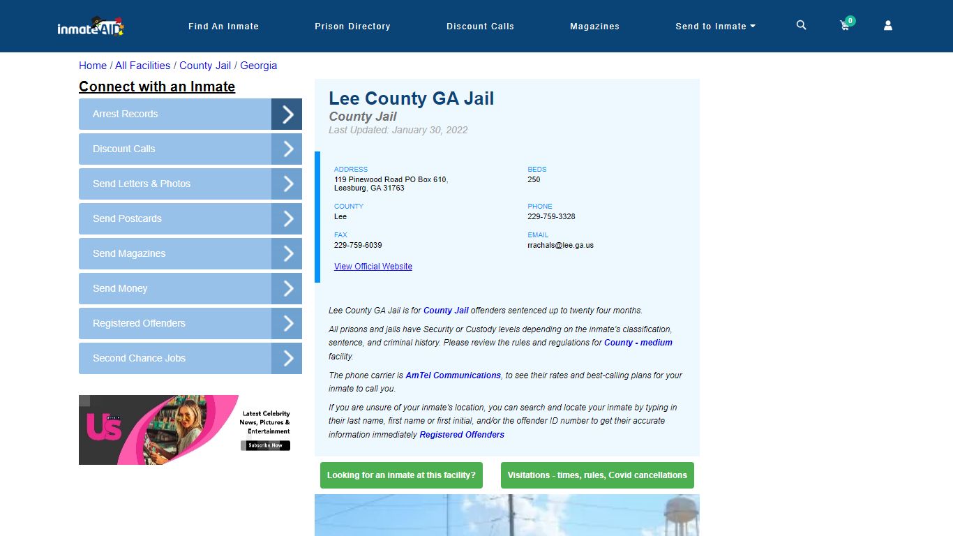Lee County GA Jail - Inmate Locator - Leesburg, GA