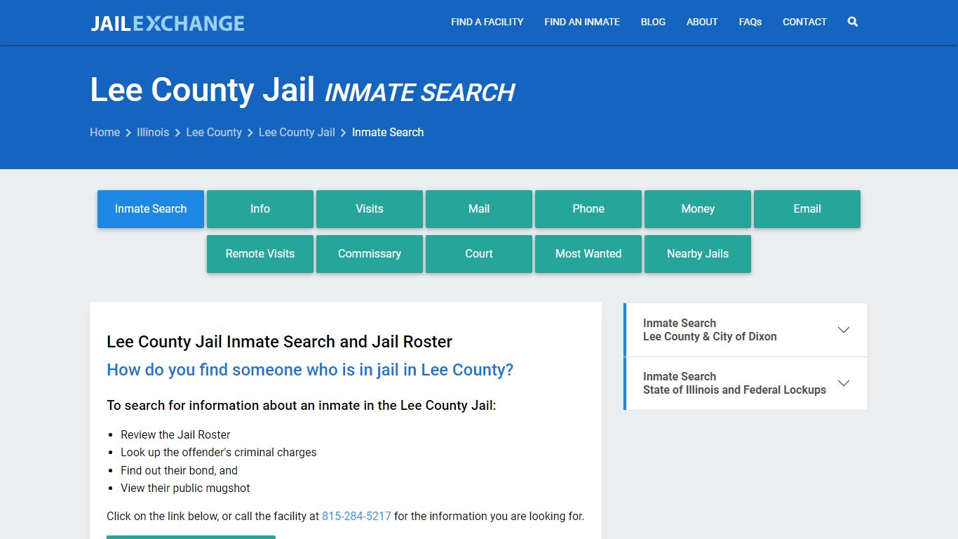 Inmate Search: Roster & Mugshots - Lee County Jail, IL