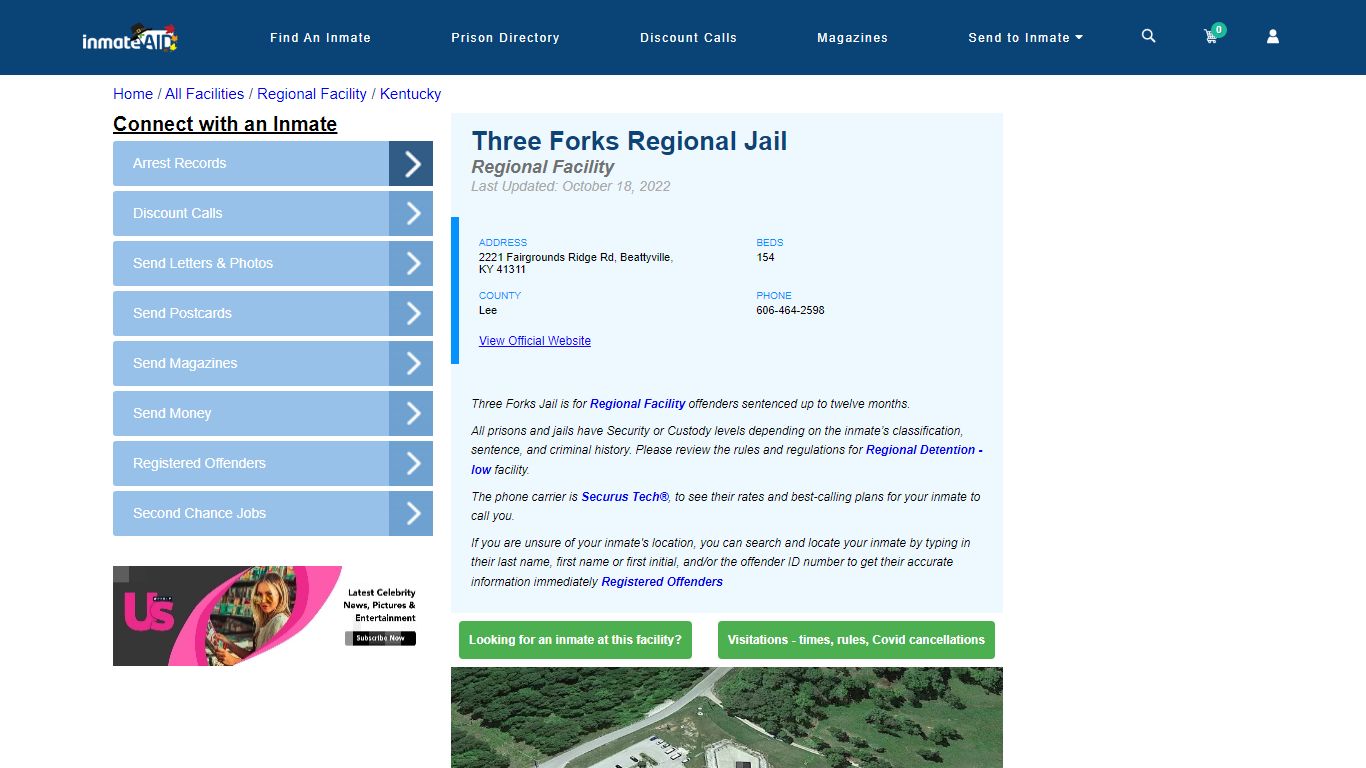 Three Forks Regional Jail & Inmate Search - Beattyville, KY