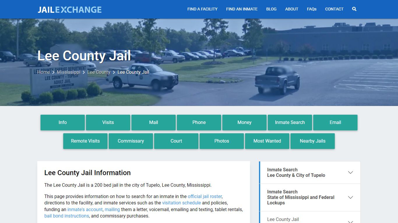 Lee County Jail, MS Inmate Search, Information - Jail Exchange