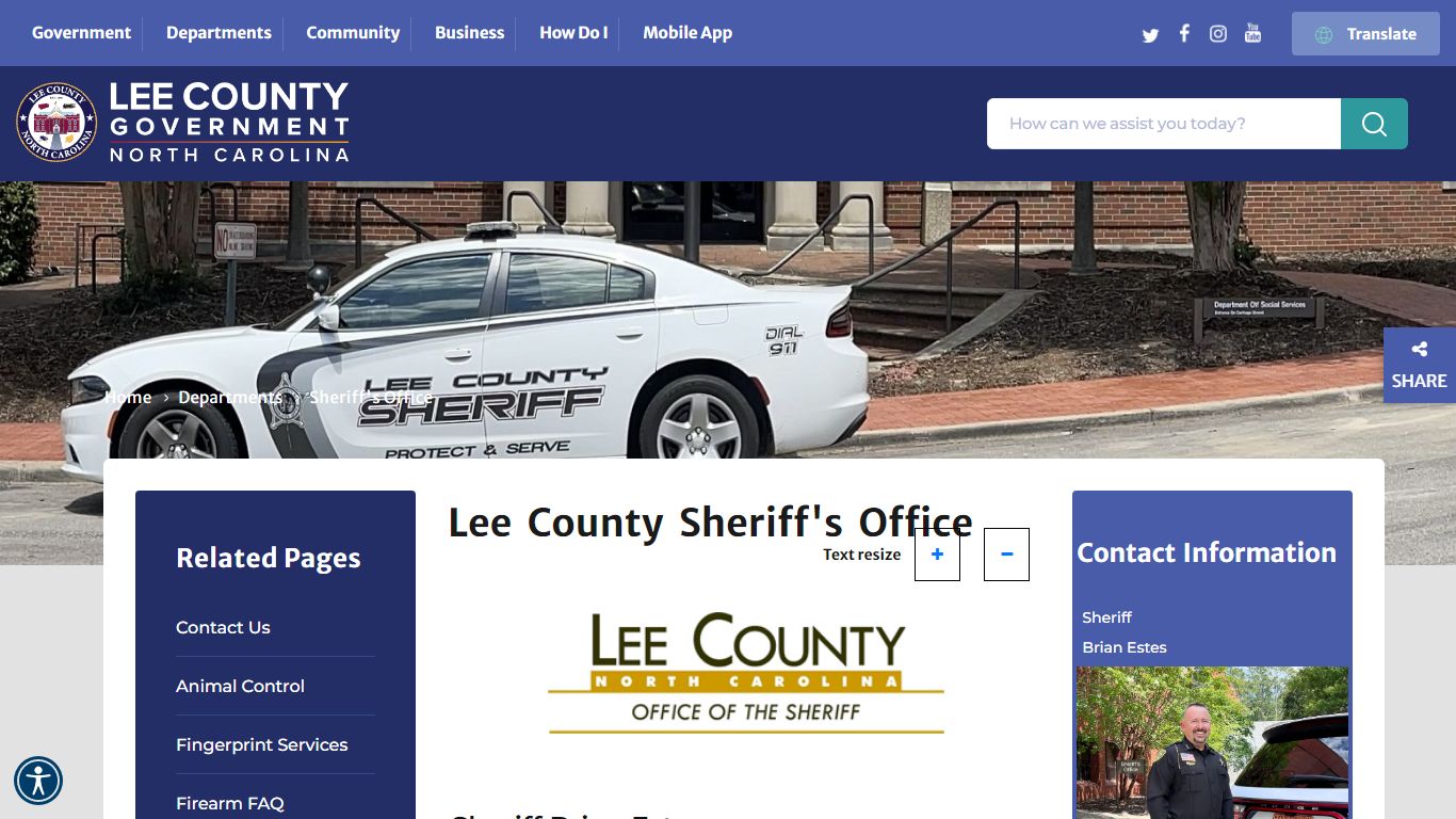 Lee County Sheriff's Office - Lee County, North Carolina