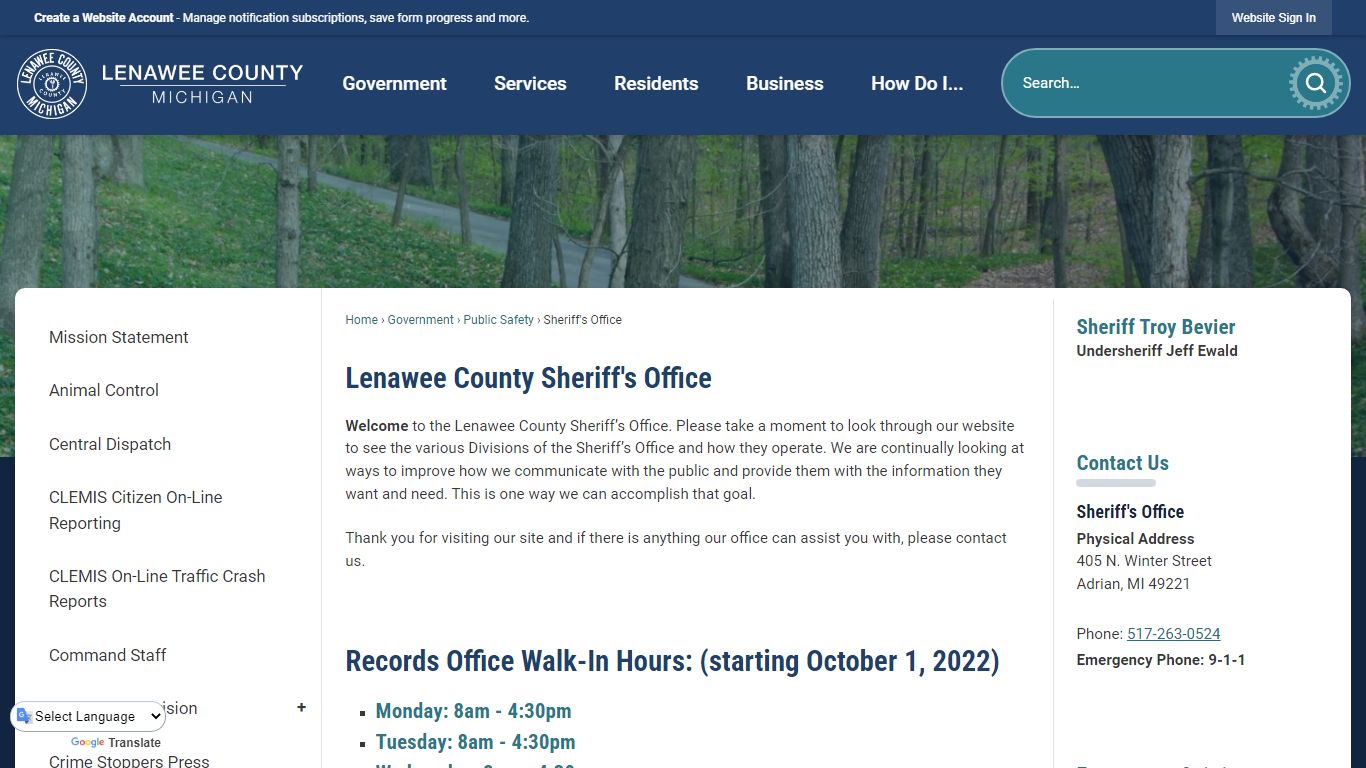 Lenawee County Sheriff's Office | Lenawee County, MI