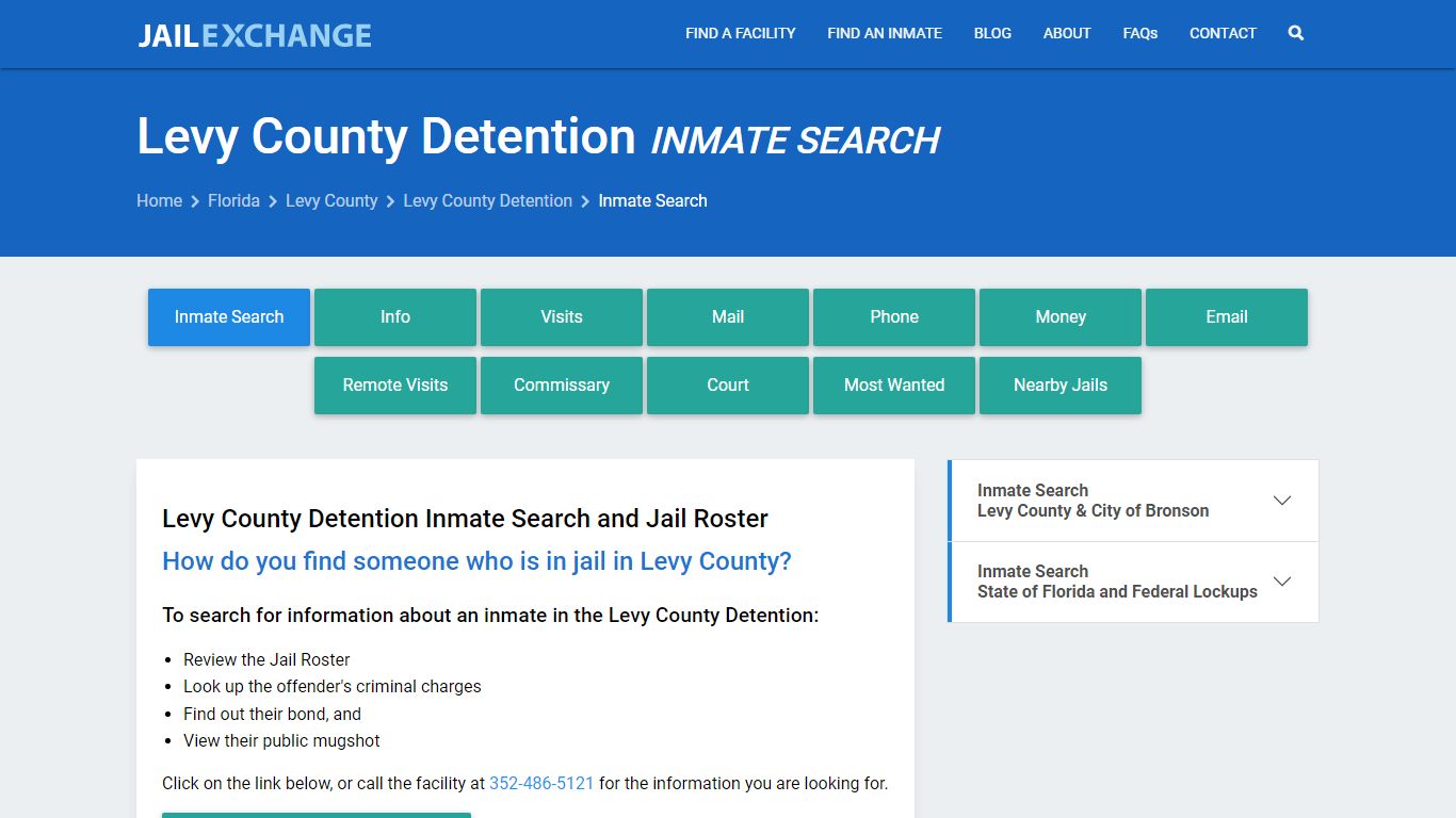 Inmate Search: Roster & Mugshots - Levy County Detention, FL