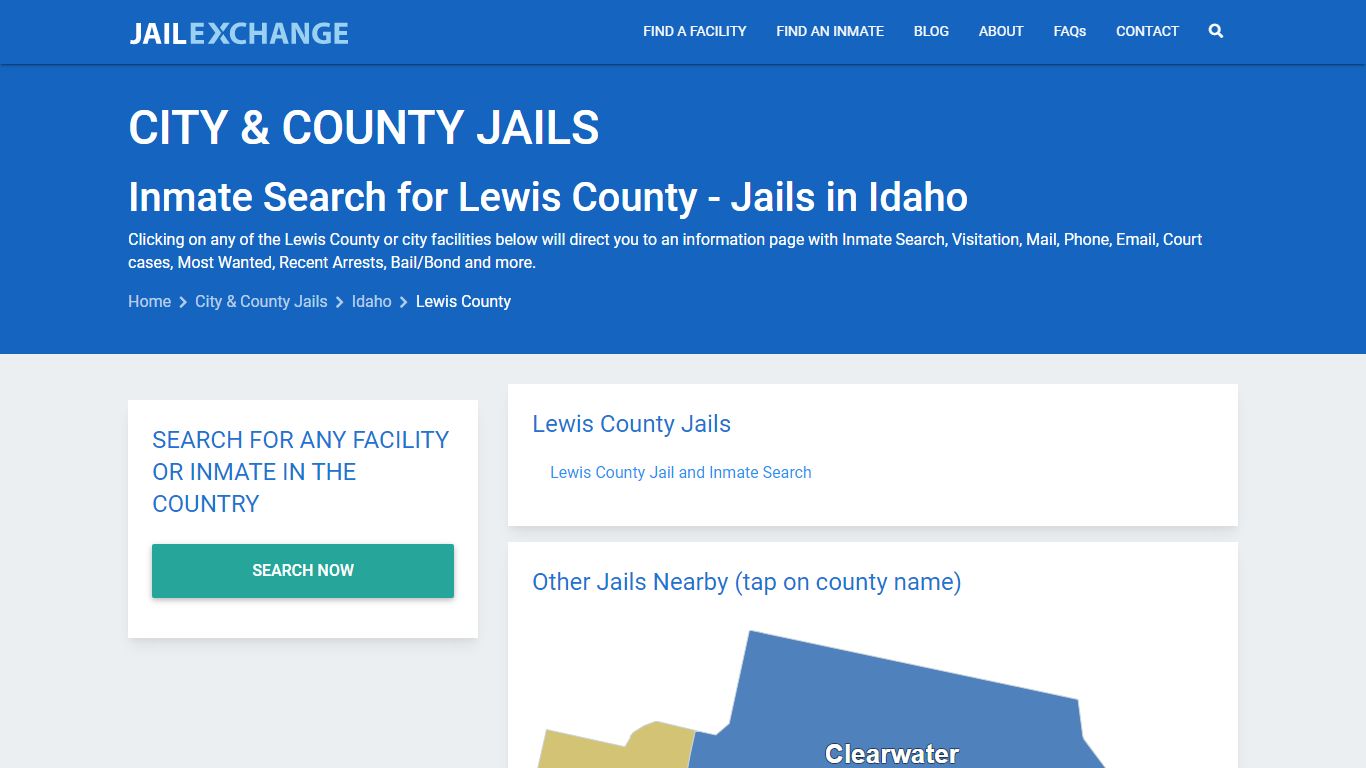 Inmate Search for Lewis County | Jails in Idaho - Jail Exchange
