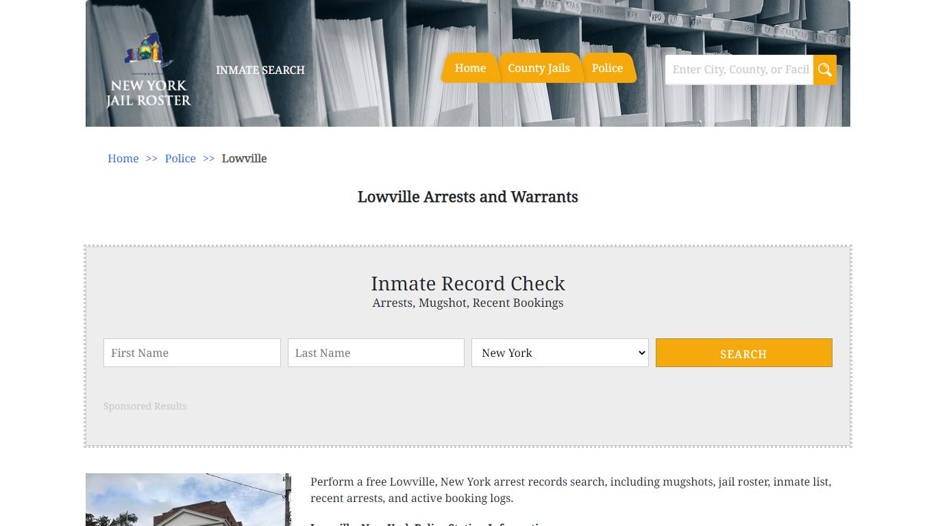 Lowville Arrests and Warrants | Jail Roster Search