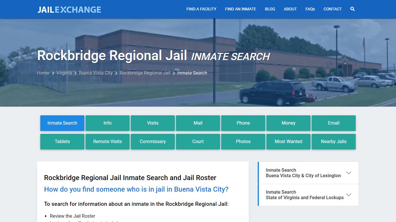 Rockbridge Regional Jail Inmate Search - Jail Exchange