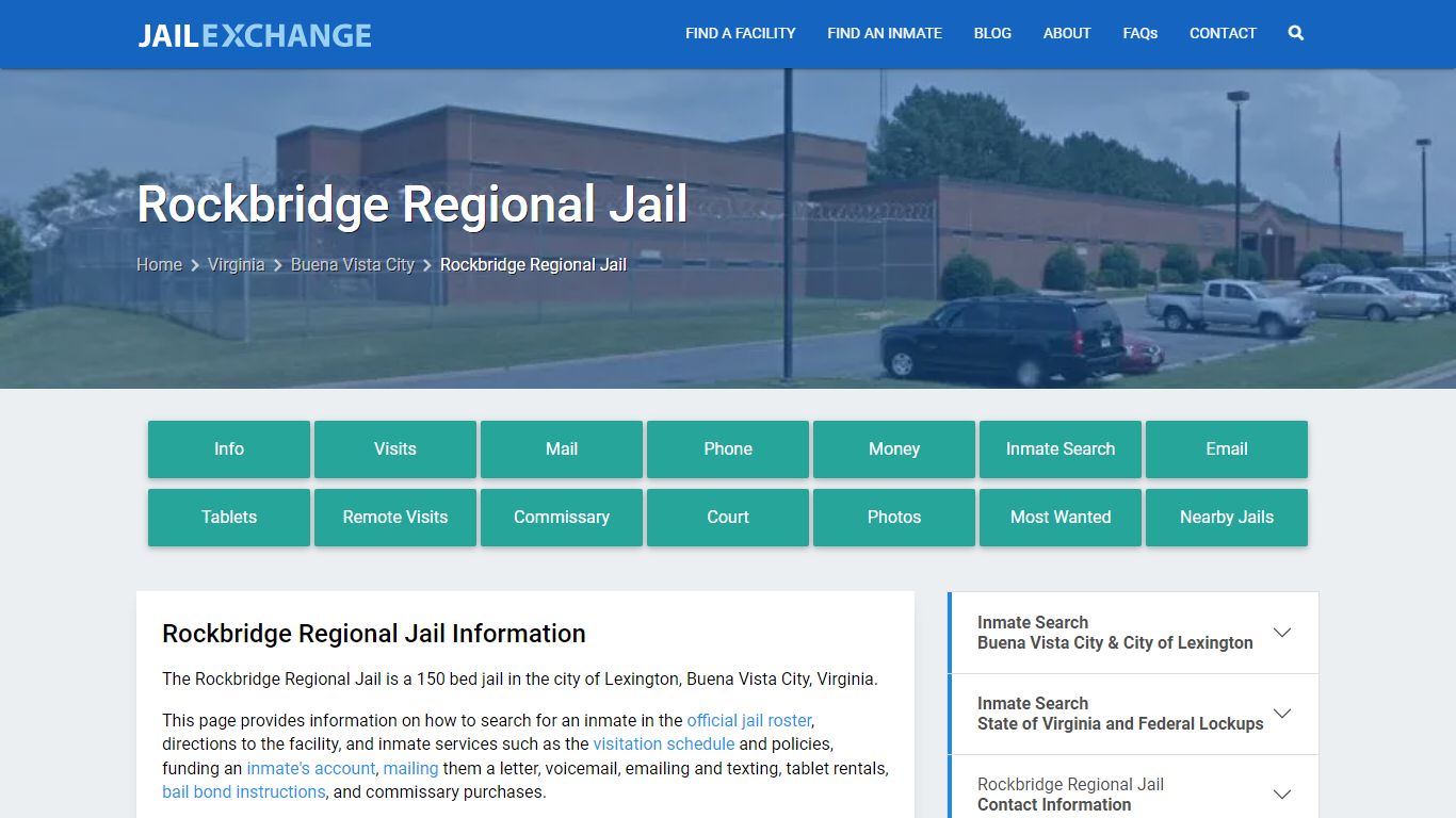 Rockbridge Regional Jail, VA Inmate Search, Information