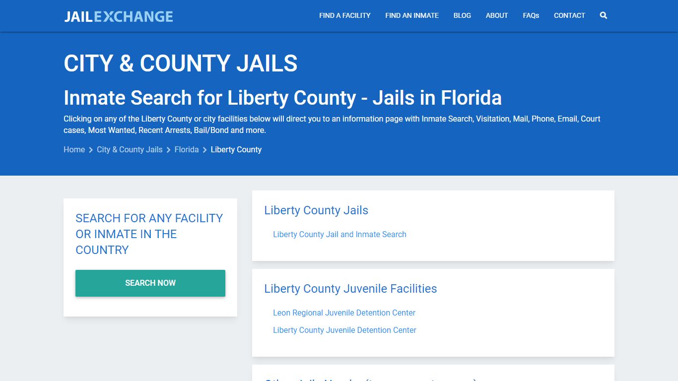 Inmate Search for Liberty County | Jails in Florida - Jail Exchange