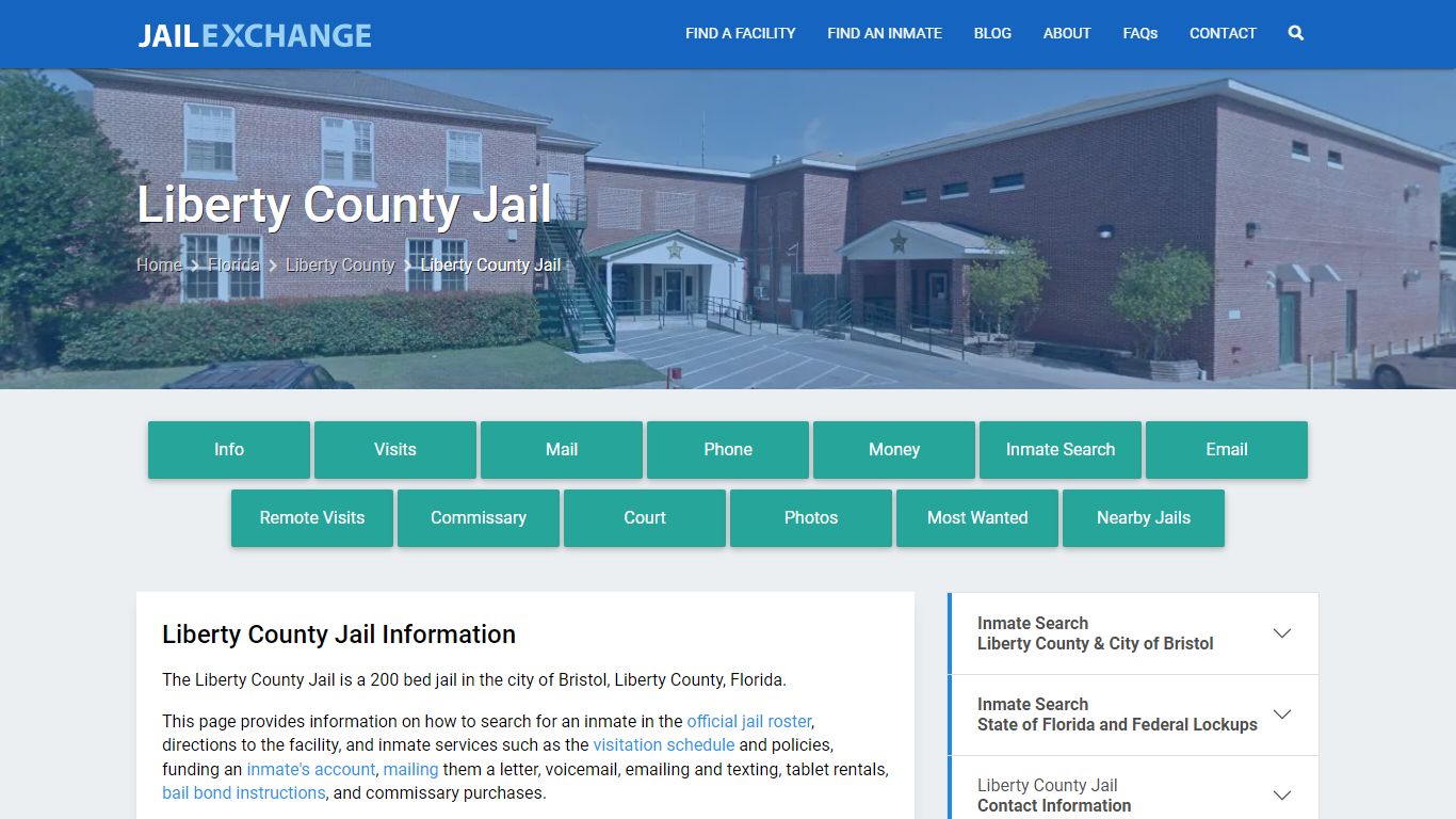 Liberty County Jail, FL Inmate Search, Information