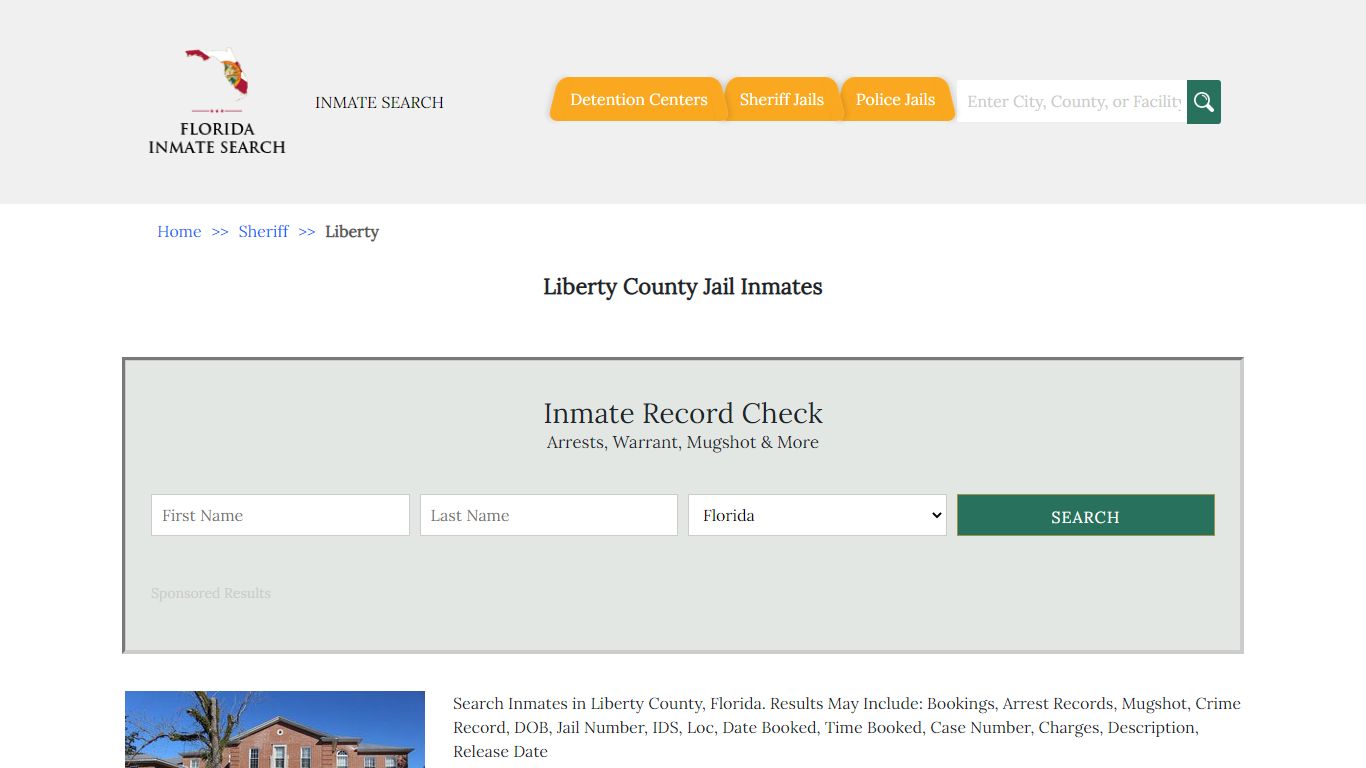 Liberty County Jail Inmates | Florida Inmate Search