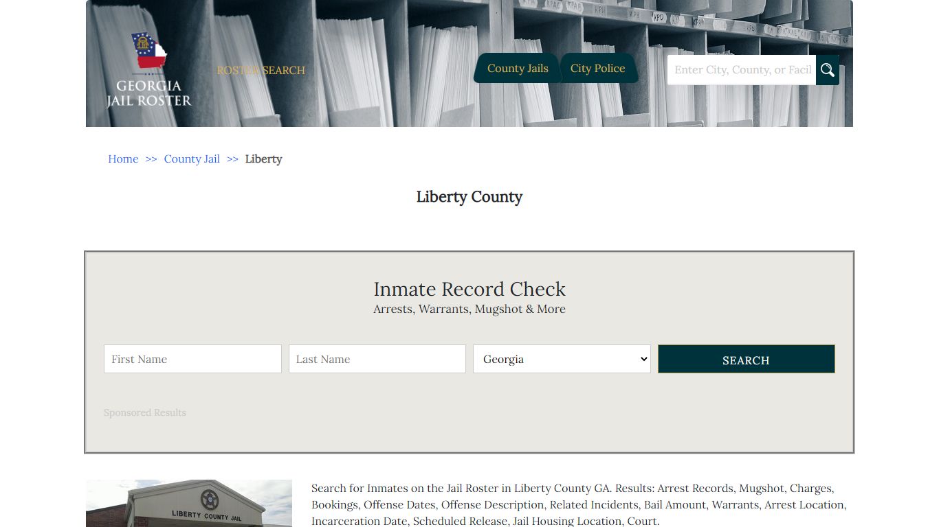 Liberty County | Georgia Jail Inmate Search