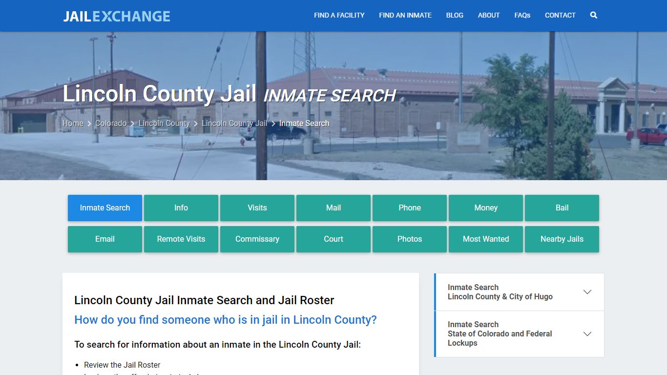 Lincoln County Jail Inmate Search - Jail Exchange