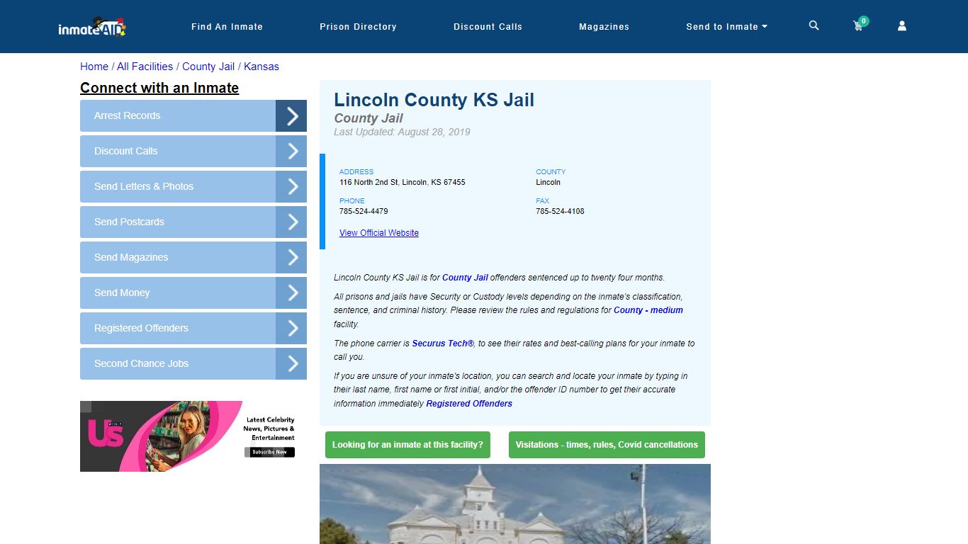 Lincoln County KS Jail - Inmate Locator - Lincoln, KS
