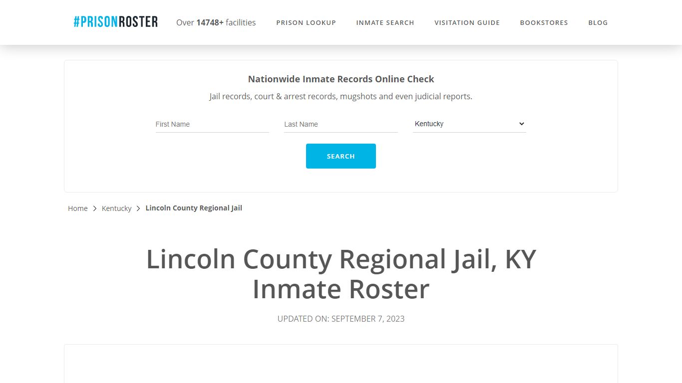 Lincoln County Regional Jail, KY Inmate Roster - Prisonroster