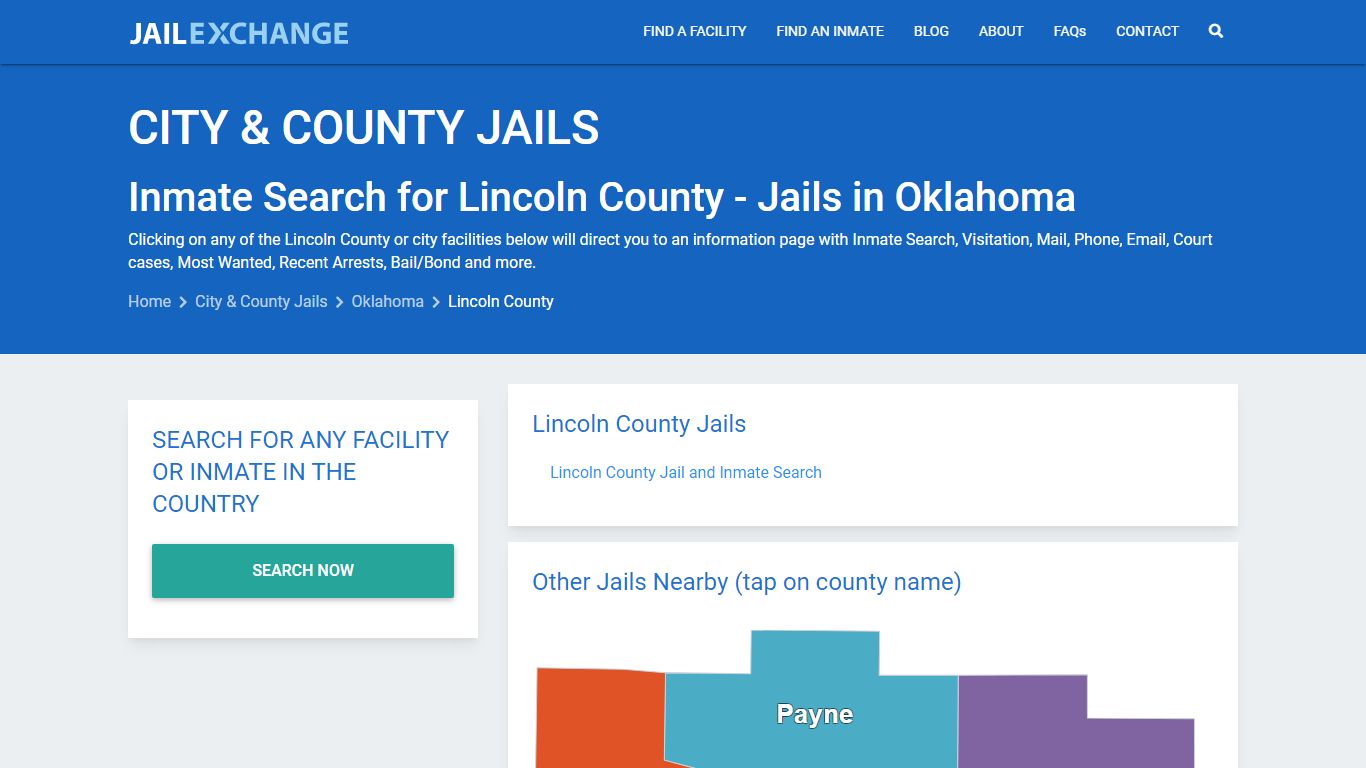Inmate Search for Lincoln County | Jails in Oklahoma - Jail Exchange