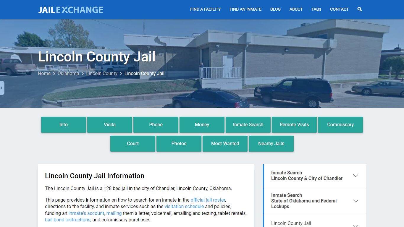 Lincoln County Jail, OK Inmate Search, Information